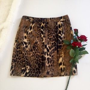 Etcetera Animal Print A-Line Skirt